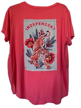 The Nu Vintage Women’s Coral Tiger Graphic T-shirt NEW